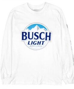 Busch Light Logo White Long Sleeve Shirt