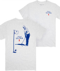 Michelob Ultra Golfing Front and Back Print T-Shirt