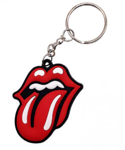 The Rolling Stones Tongue Logo Rubber Keychain