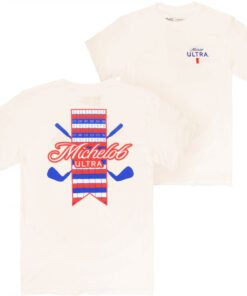 Michelob Ultra Golf Scorecard Beige Colorway Front/Back Print T-Shirt