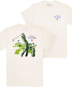 Michelob Ultra Golfing Hole In One Front and Back Print T-Shirt