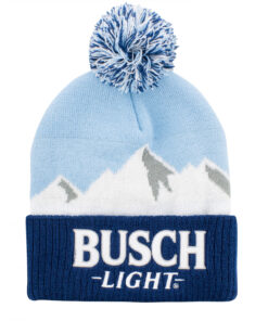Busch Light Mountain Range Knit Beanie with Pom