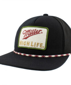 Miller High Life Patch Flat Bill Rope Hat