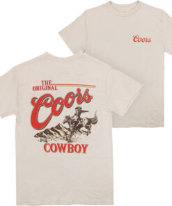 Coors The Original Cowboy Front and Back Print T-Shirt