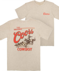 Coors The Original Cowboy Mineral Wash Front & Back Print T-Shirt