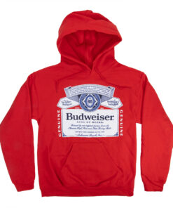 Budweiser Classic Logo Red Colorway Pull-Over Hoodie