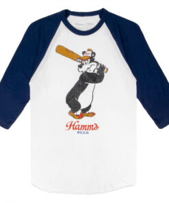 Hamm's Beer Batter Up 3/4th Baseball Raglan Sleeves T-Shirt