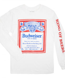 Budweiser King of Beers Sleeve Print Long Sleeve Shirt
