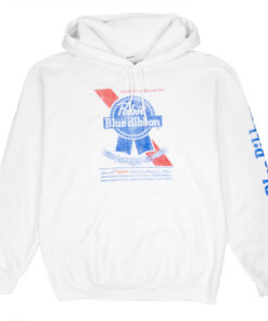 Pabst Blue Ribbon Distressed Classic Logo Pullover Hoodie