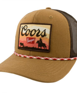 Coors Banquet Rodeo Sunset Woven Patch Canvas Rope Hat