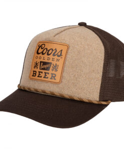 Coors Banquet Golden Beer Leather Patch Logo Trucker Hat