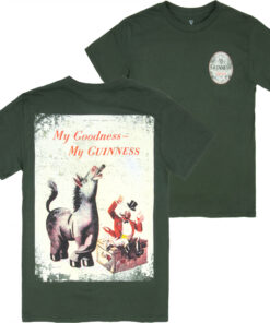 Guinness My Goodness Horse Front and Back Print T-Shirt
