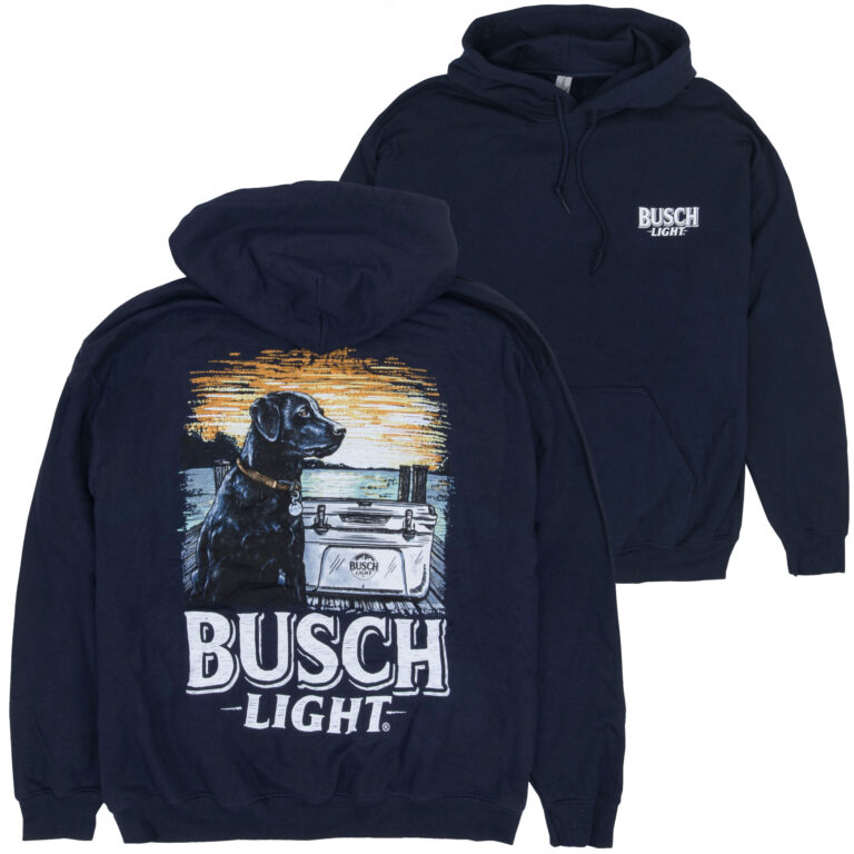 Busch Light Man’s Best Friend Front & Back Print Pull-Over Hoodie