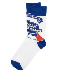 Pabst Blue Ribbon PBR Classic Logo Crew Socks