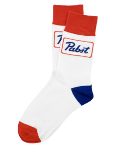 Pabst Blue Ribbon PBR Box Logo Crew Socks