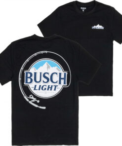 Busch Light Fishing Pole Front and Back Print T-Shirt