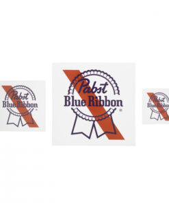 Pabst Blue Ribbon PBR Outline Sticker Various Sizes 3-Pack