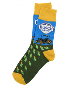 Busch Light Corn Tractor Farmers Crew Socks