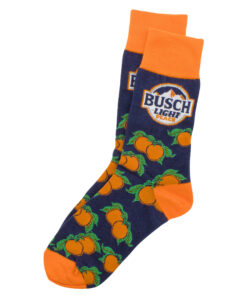 Busch Light Peach Crew Socks