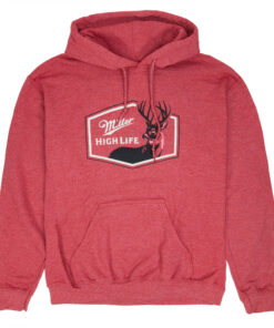 Miller High Life Deer Logo Red Colorway Pull-Over Hoodie