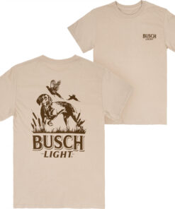 Busch Light Hunting Dog Front and Back Print T-Shirt