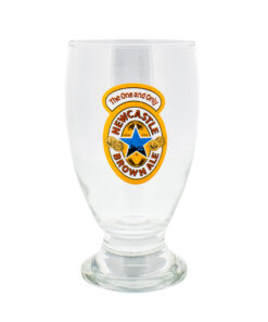 New Castle Brown Ale Logo 16oz Schooner Glass