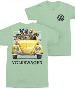 Volkswagen Dog Days Front and Back Print Green Colorway T-Shirt