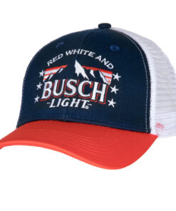 Busch Red White and Busch Light Snapback Cap