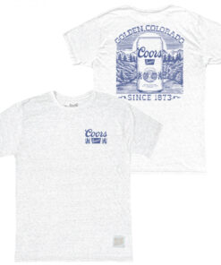 Coors Golden Wood Cut Front and Back Print T-Shirt