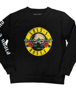 Guns N' Roses Classic Logo with Sleeve Print Crewneck Sweatshirt