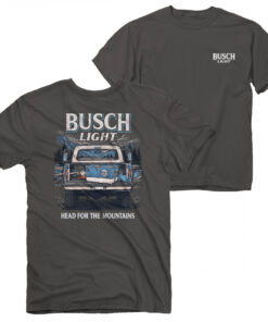 Busch Light Trucking in The Mountains Front and Back T-Shirt