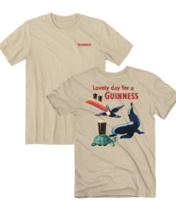 Guinness Gilroy Characters Front and Back Print T-Shirt