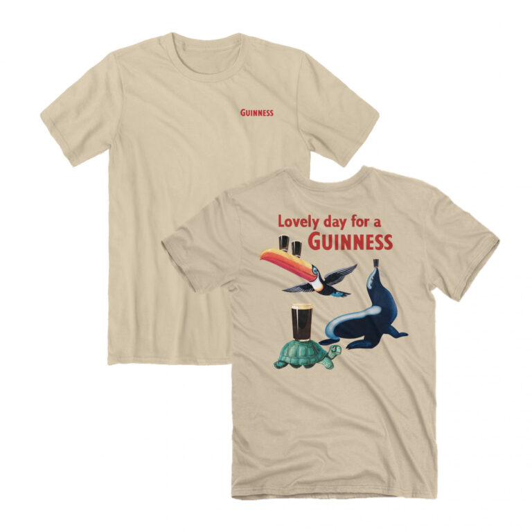 Guinness Gilroy Characters Front and Back Print T-Shirt