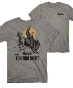 Modelo Fighting Spirit Bronco Front and Back Print T-Shirt