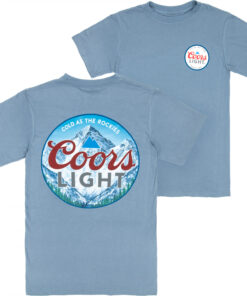 Coors Light Cold as The Rockies Front and Back Print T-Shirt