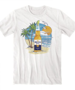 Corona Extra Retro Beach Print T-Shirt