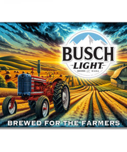 Busch Light Brewed for The Farmers Tin Sign