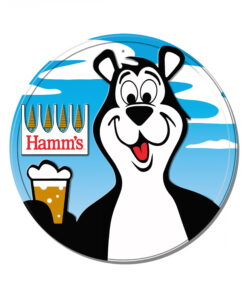 Hamm's Beer Round Embossed Tin Sign