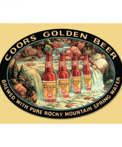 Coors Golden Beer Waterfall Tin Sign