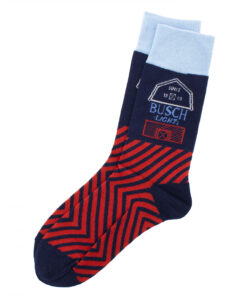 Busch Light Barn Door Zig-Zag Crew Socks