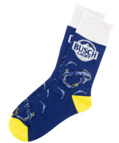 Busch Light Blue Fish Crew Socks