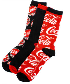 Coca-Cola Logo Adult Crew Socks 3-Pack