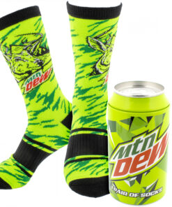 Mountain Dew Buck Wild Crew Socks in a Can