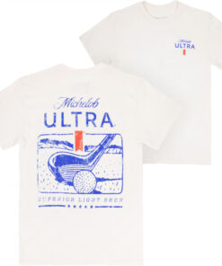 Michelob Ultra Golf Driver Beige Colorway Front and Back Print T-Shirt