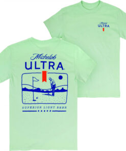 Michelob Ultra Golf Putting Green Colorway Front & Back Print T-Shirt
