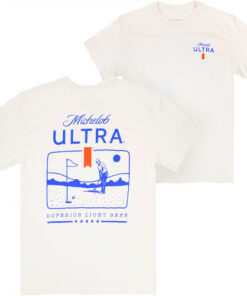 Michelob Ultra Golf Putting Beige Colorway Front & Back Print T-Shirt