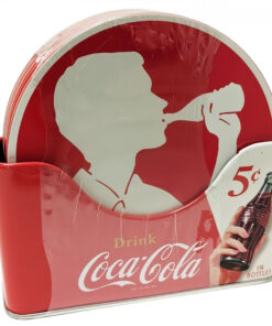 Coca-Cola Drink Up Coaster Set with Holder