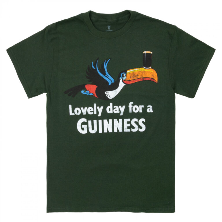 Guinness Gilroy Lovely Day Toucan Hunter Green T-Shirt