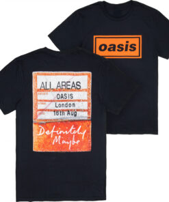 Oasis Definitely Maybe AAA Pass Front and Back T-Shirt