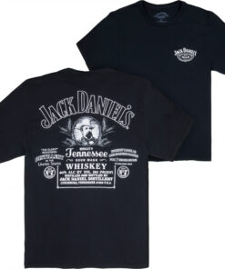 Jack Daniels Vintage Label Front & Back Print T-Shirt
